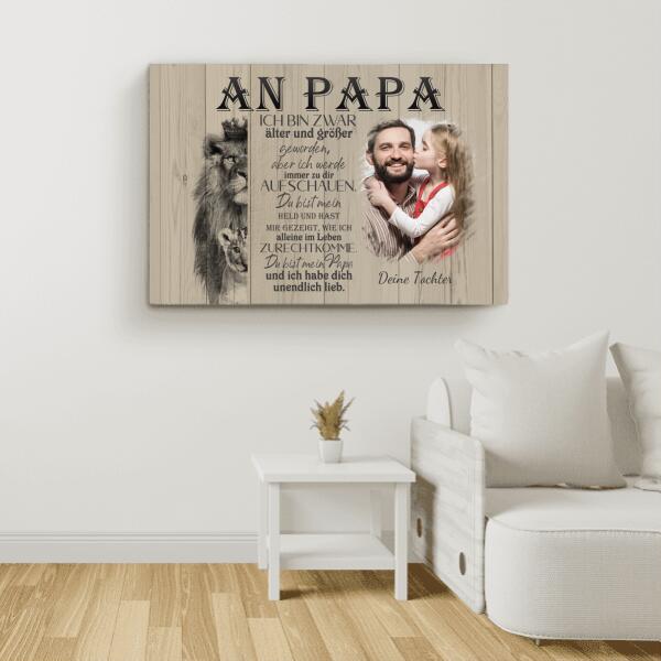 An Papa - Eltern-Leinwand