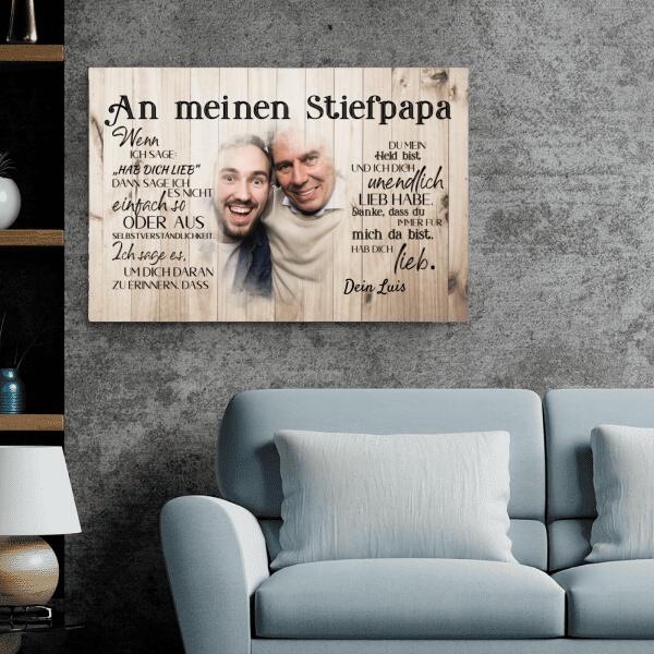 An meinen Stiefpapa - Eltern-Leinwand