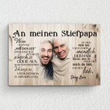 An meinen Stiefpapa - Eltern-Leinwand