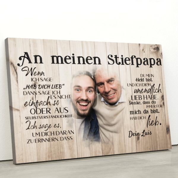 An meinen Stiefpapa - Eltern-Leinwand