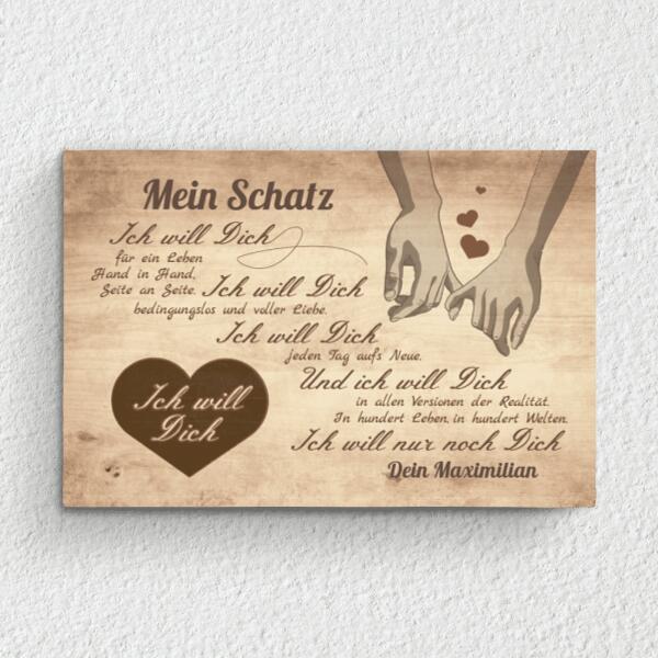 Ich will dich - Paar-Leinwand