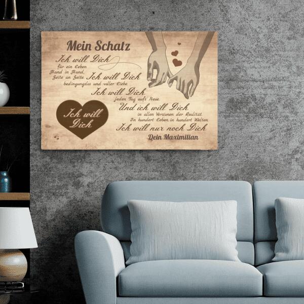 Ich will dich - Paar-Leinwand