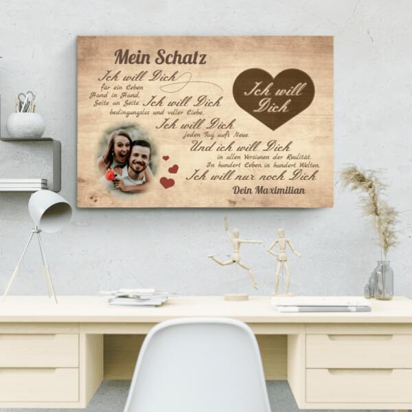 Ich will dich (Bildupload) - Paar-Leinwand