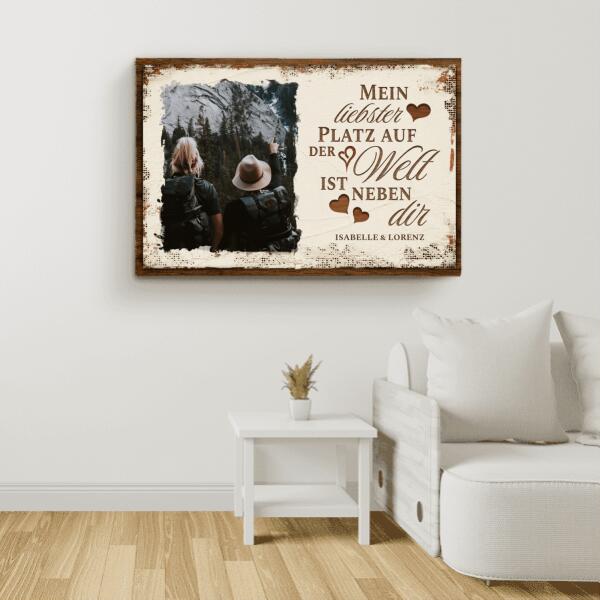 Mein Platz neben dir - Paar-Leinwand