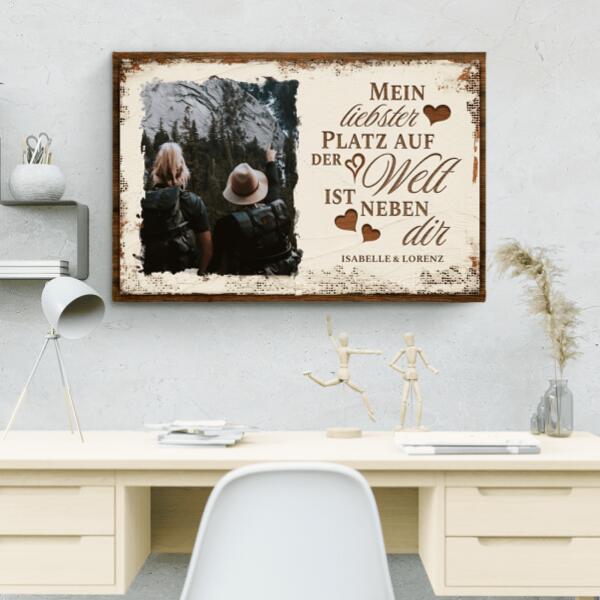 Mein Platz neben dir - Paar-Leinwand