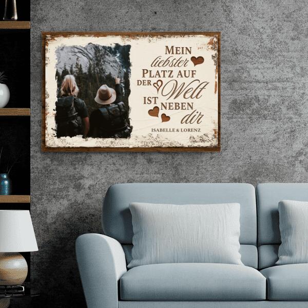 Mein Platz neben dir - Paar-Leinwand