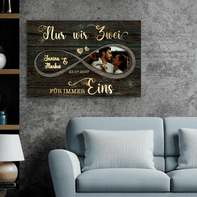 Für immer eins - Paar-Leinwand