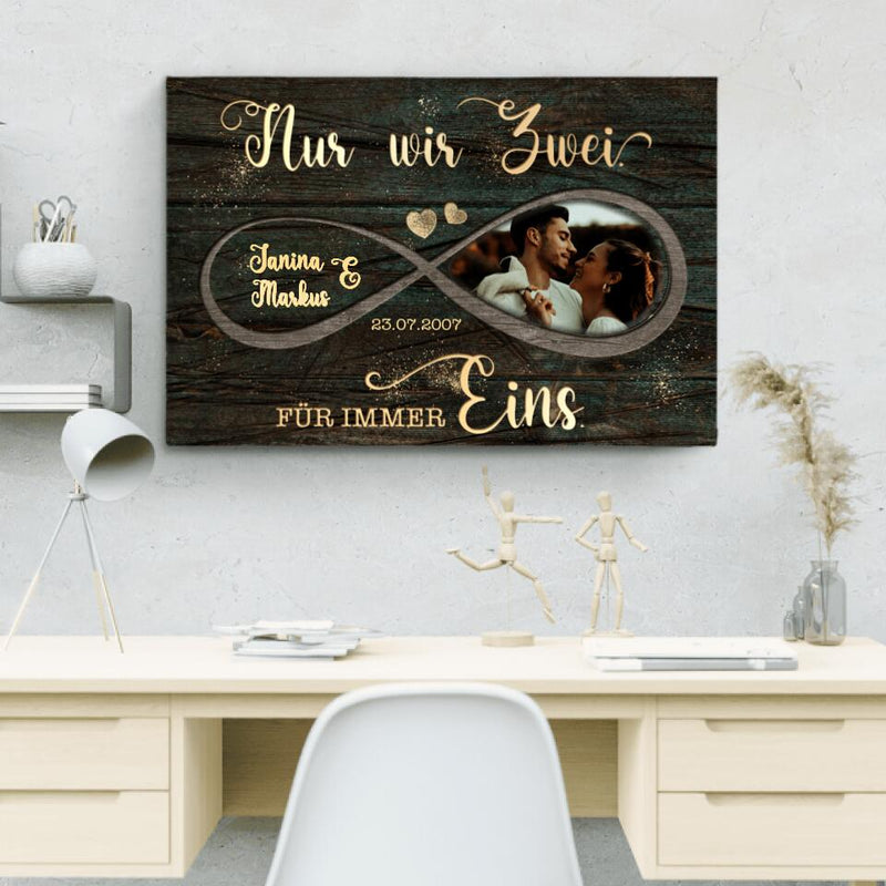 Für immer eins - Paar-Leinwand