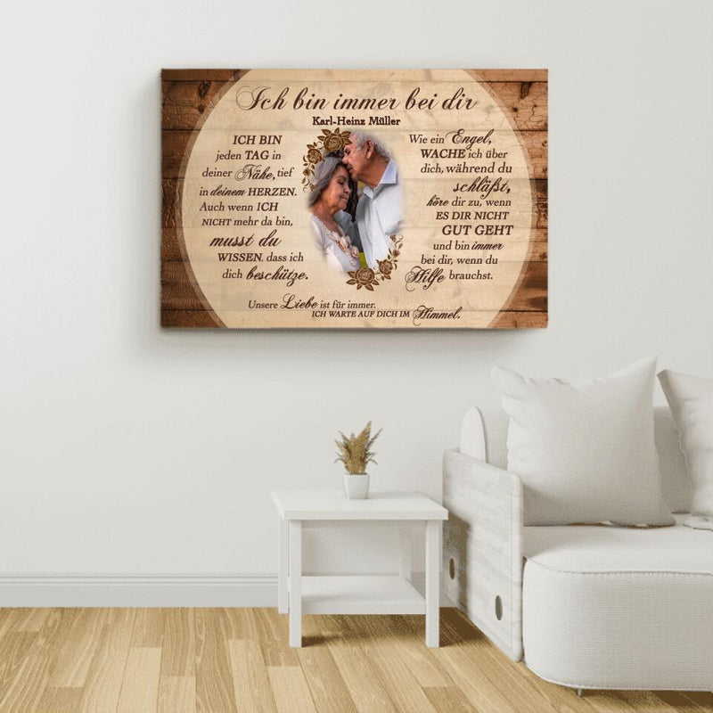 Ich bin immer bei dir - Partner-Leinwand