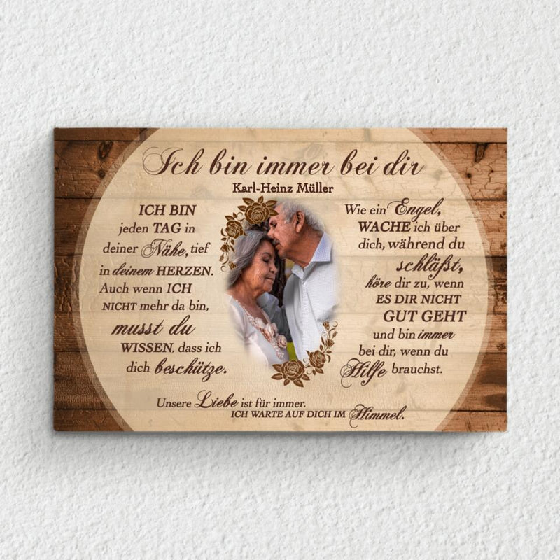 Ich bin immer bei dir - Partner-Leinwand