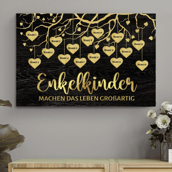 Meine Enkelkinder (festlich) - Großeltern-Leinwand