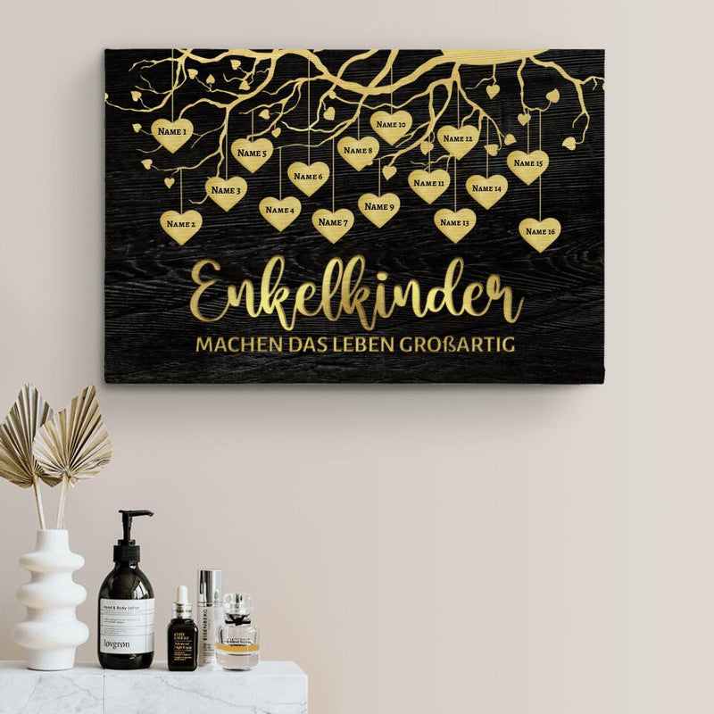 Meine Enkelkinder (festlich) - Großeltern-Leinwand