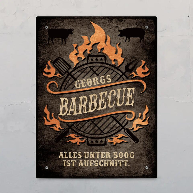 Barbecue - Outdoor-Türschild