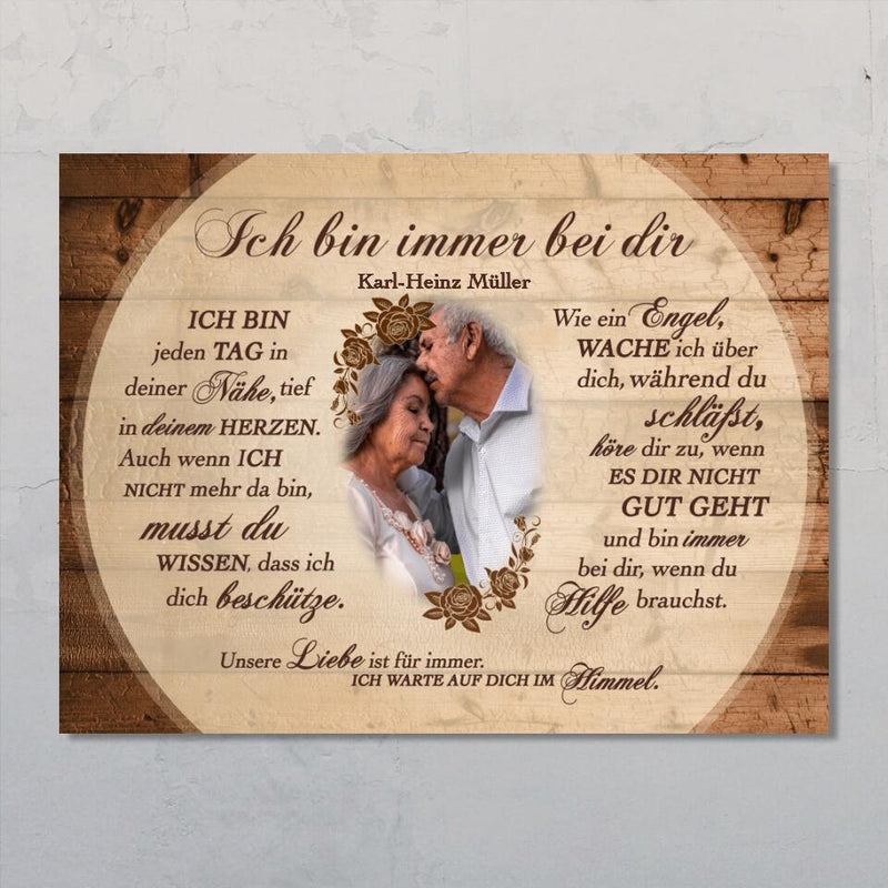 Ich bin immer bei dir - Partner-Leinwand