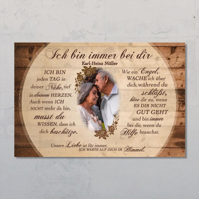 Ich bin immer bei dir - Partner-Leinwand