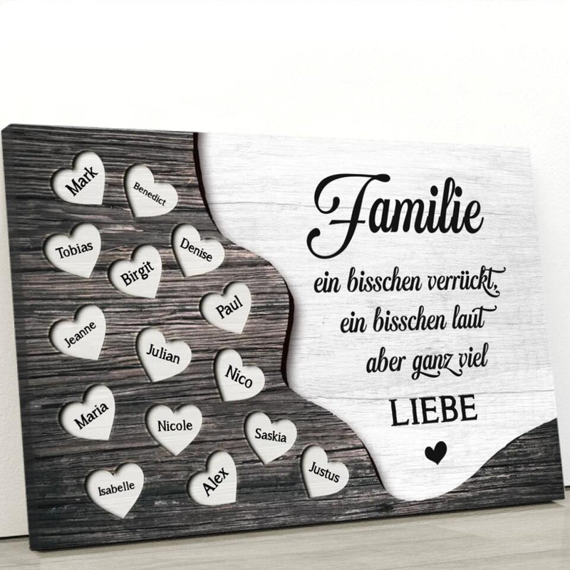 Weihnachten mit der Familie - Familien-Leinwand