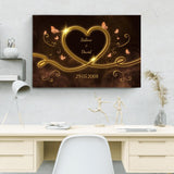 Leuchtende Liebe - Paar-Leinwand