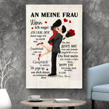 Mein Happy End (an sie - Zeichenstil) - Paar-Leinwand