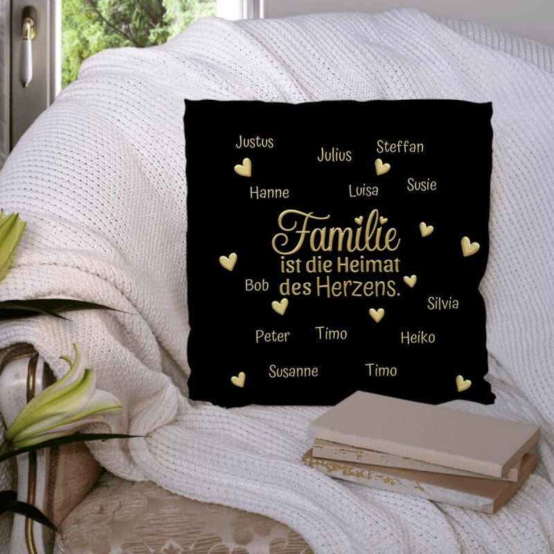 Heimat des Herzens - Familien-Kissen