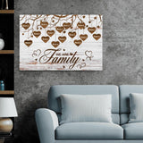 We are Family (Rustikal) - Familien-Leinwand