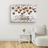 We are Family (Rustikal) - Familien-Leinwand