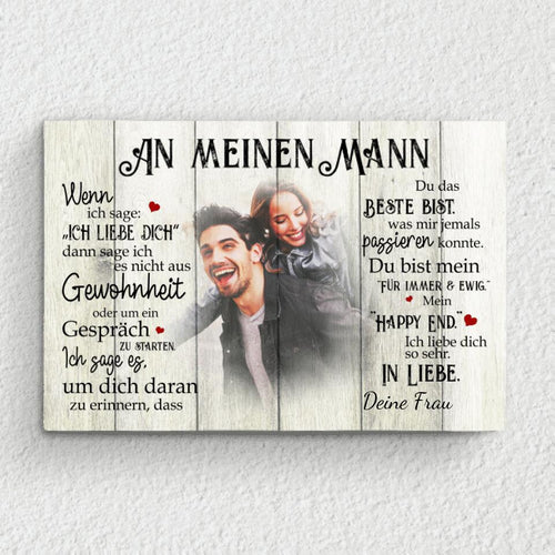 Mein Happy End (an ihn) - Paar-Leinwand