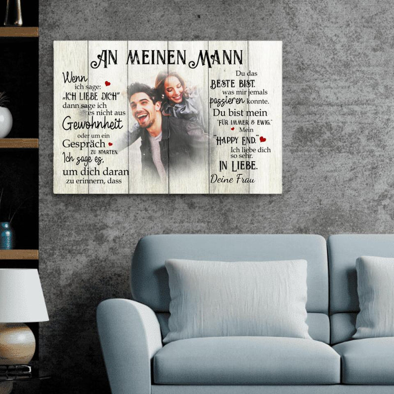 Mein Happy End (an ihn) - Paar-Leinwand