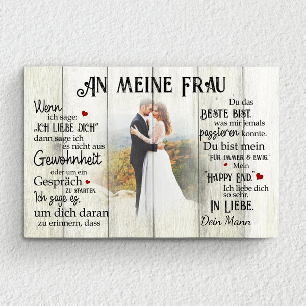 Mein Happy End (an sie) - Paar-Leinwand