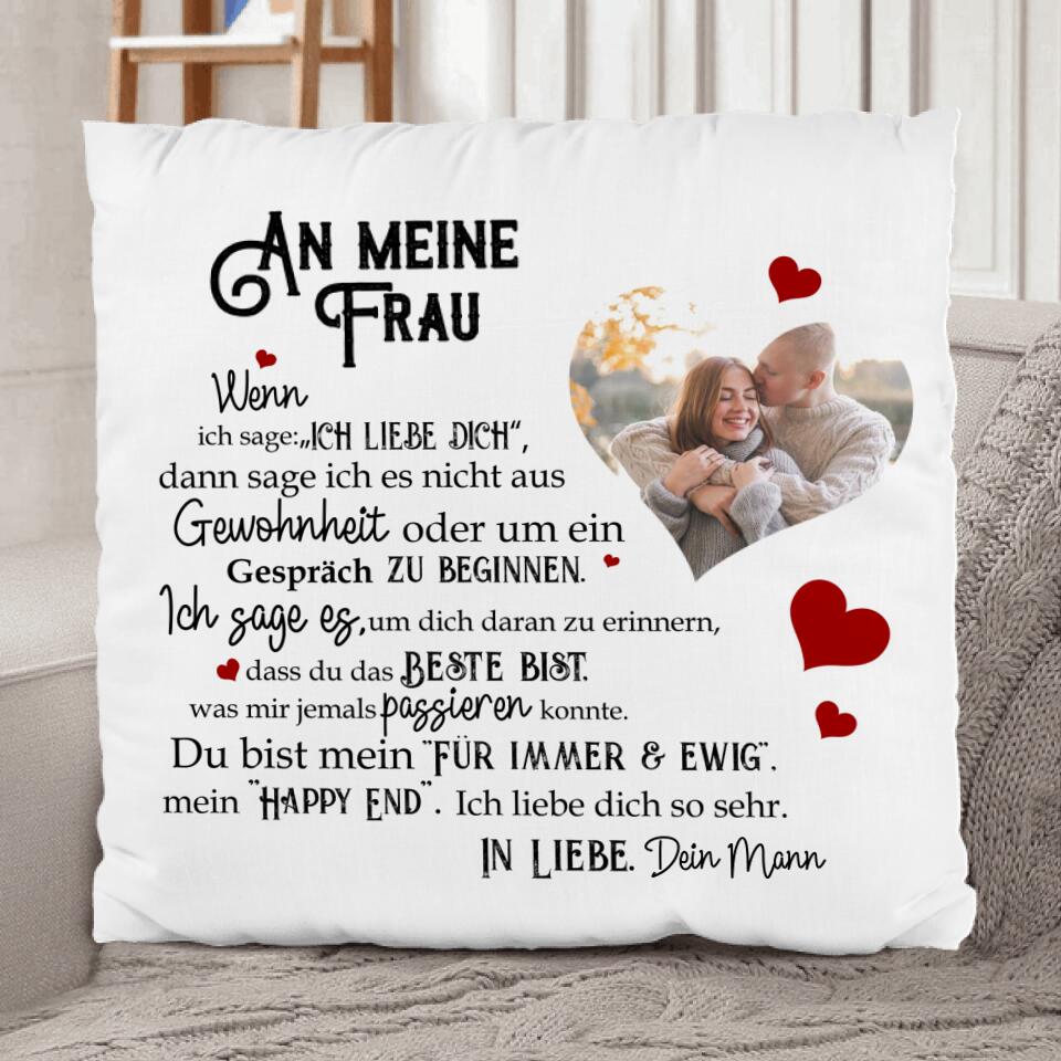 Mein Happy End (an sie - Herzbild) - Paar-Kissen