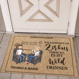 Personalisierte Fussmatte 70x50cm mit Namen und witzigem Spruch von Love & Faith