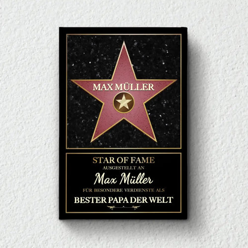 Leinwand "Bester Papa der Welt" mit Namen personalisiert von Love & Faith zum Vatertag