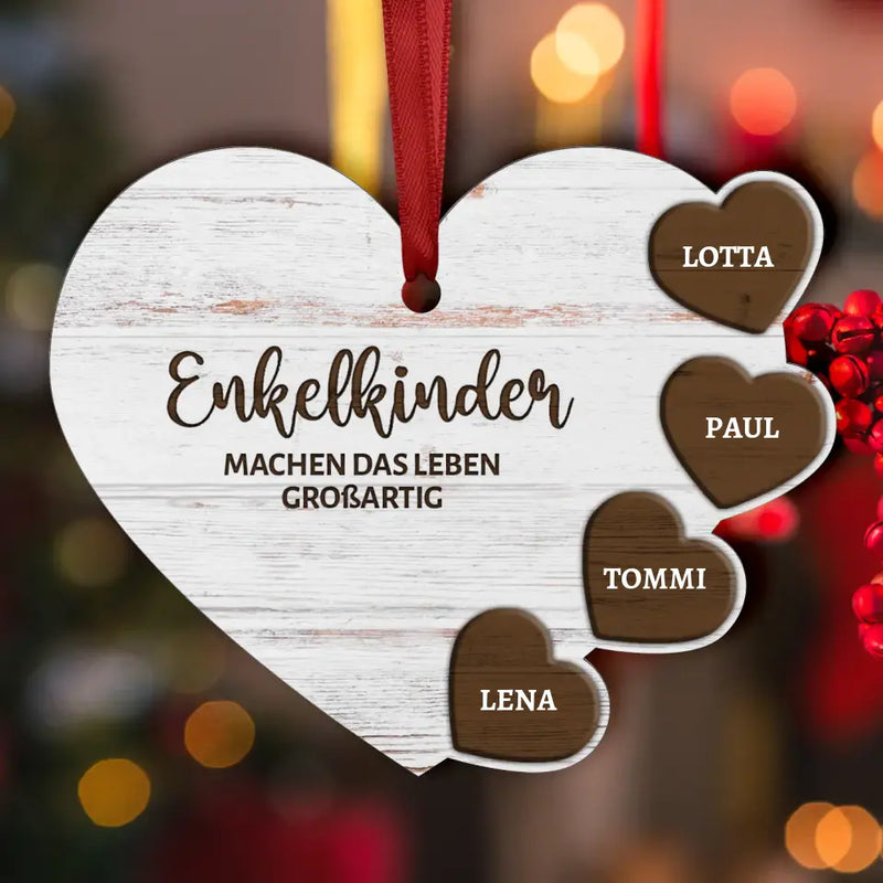 Meine Enkelkinder - Großeltern-Herzen Ornament