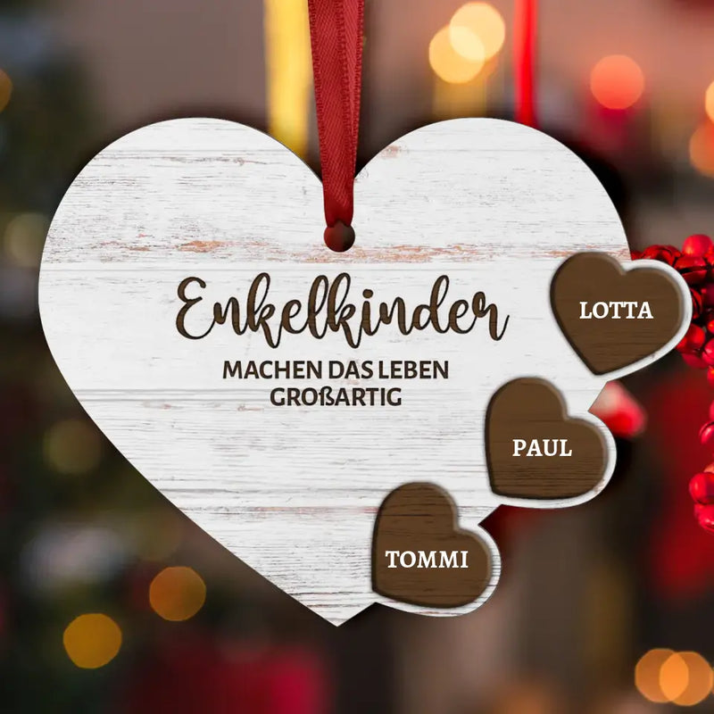 Meine Enkelkinder - Großeltern-Herzen Ornament