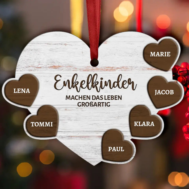 Meine Enkelkinder - Großeltern-Herzen Ornament