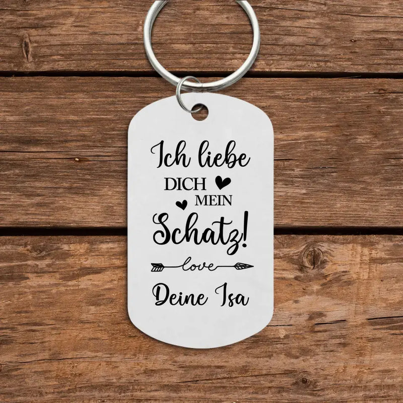Ich liebe Dich mein Schatz - Paar-Schlüsselanhänger