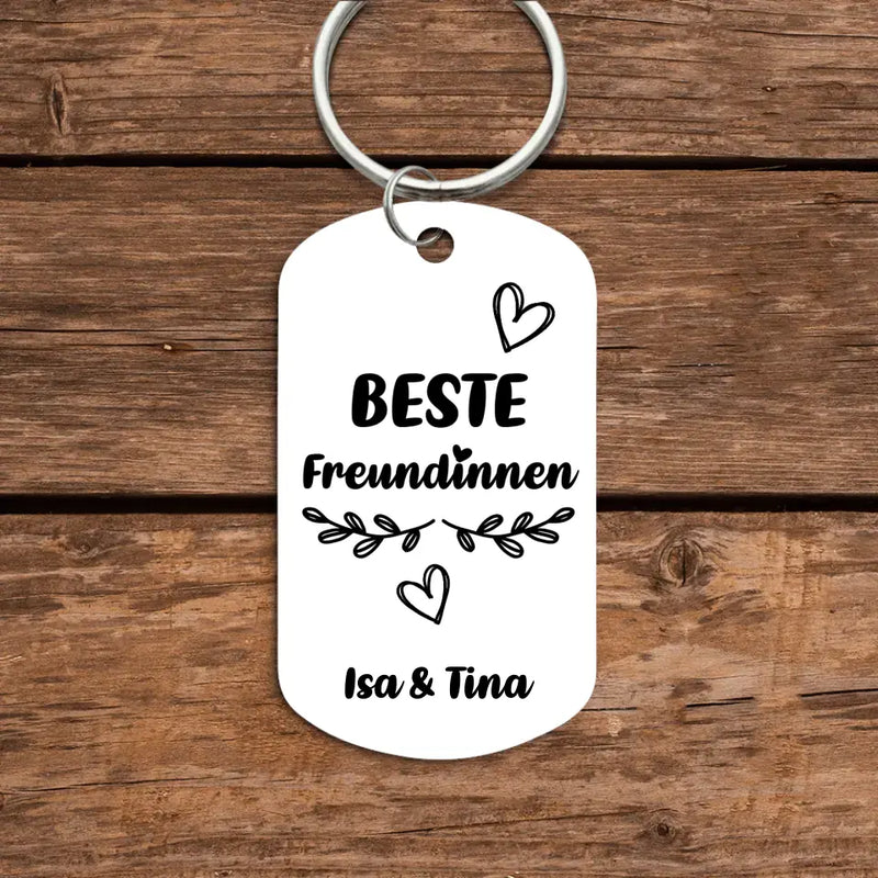 Beste Freundinnen - Individueller Schlüsselanhänger