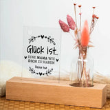 Glück ist ... - Personalisierter Blumenaufsteller für Mama