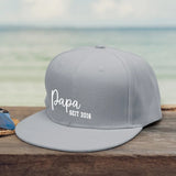 hellgrau Snapback Cap für Papa personalisiert von Love & Faith
