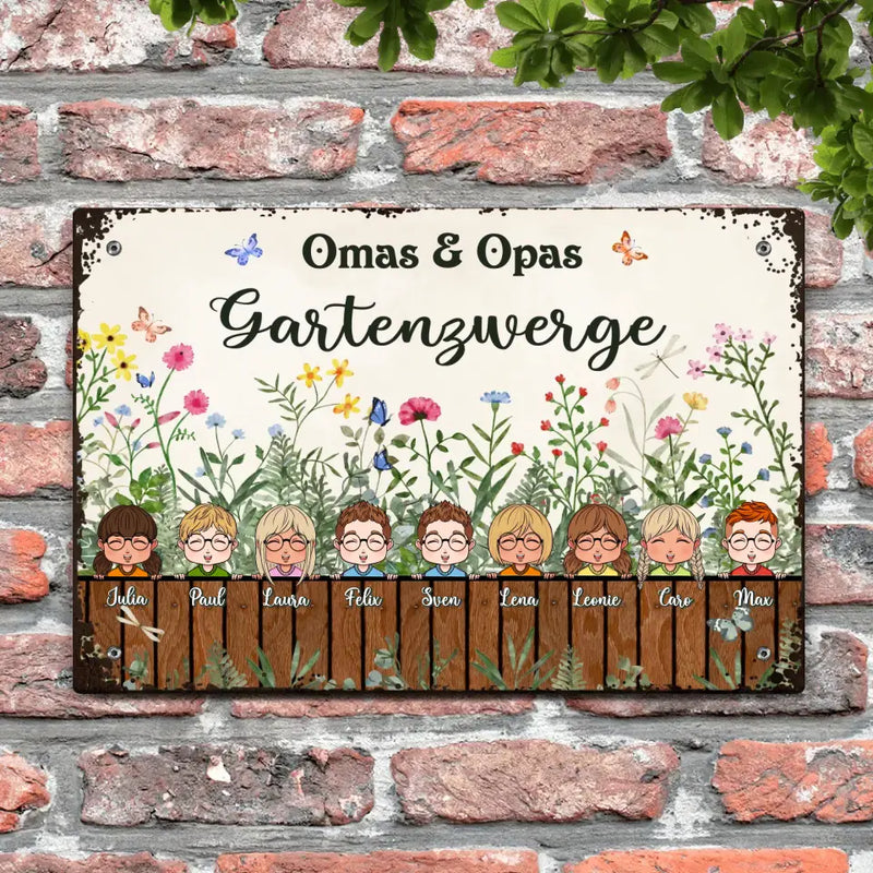 Omas & Opas Garten - Großeltern-Türschild