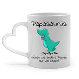Papasaurus Eltern-Tasse – personalisiert mit Name, Geschenk für den besten Papa von Love & Faith