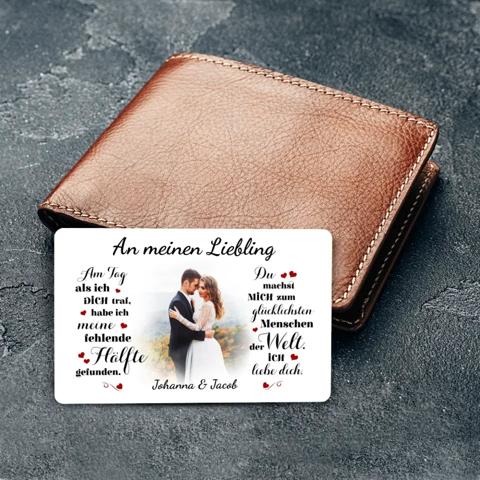 Personalisierbare Brieftascheneinlage mit deinem Design - gefertigt von Love & Faith