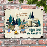 Camping Family - Outdoor-Türschild