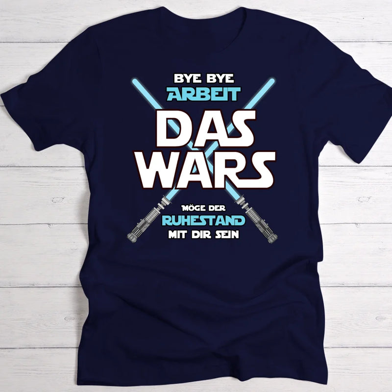 Möge der Ruhestand mit dir sein - Personalisiertes T-Shirt zur Rente für Sci Fi Fans
