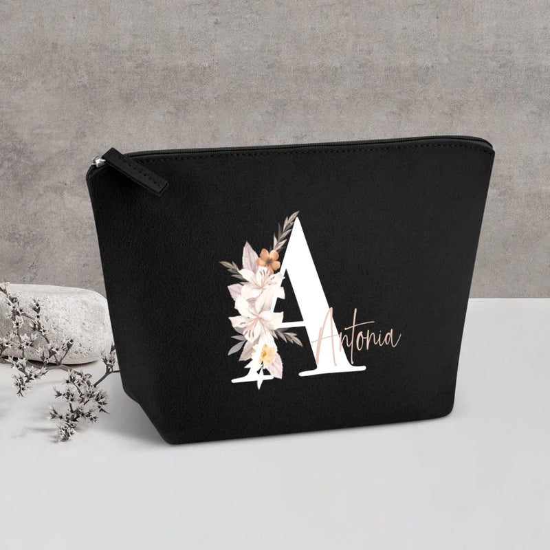 Deine Initiale - Individuelle Kosmetiktasche Filz