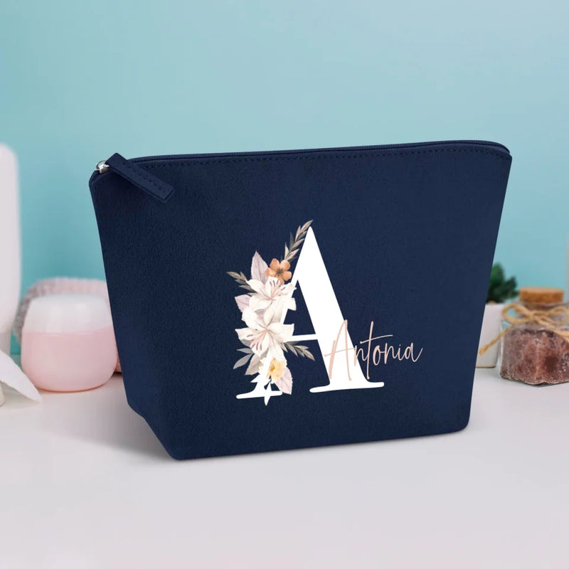 Deine Initiale - Individuelle Kosmetiktasche Filz