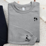 Ich liebe Dich - Personalisierter Premium Sweater mit süßer Illustration und Initialen