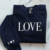 navyblauer Pullover personalisierbar - gefertigt von Love & Faith