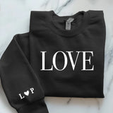 schwarzer Pullover personalisierbar - gefertigt von Love & Faith