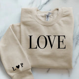 beiger Pullover personalisierbar - gefertigt von Love & Faith