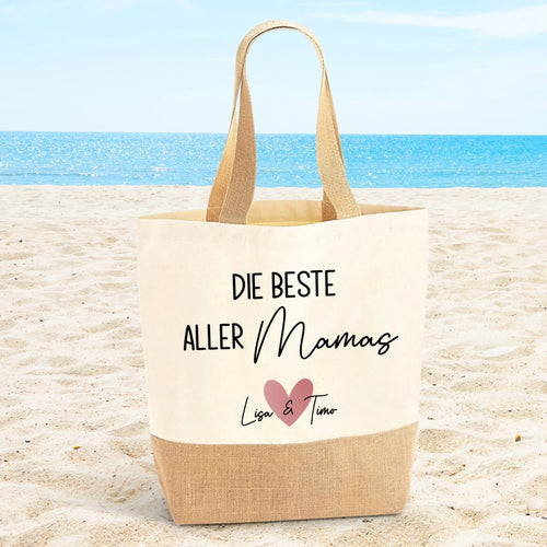 Beste aller Mütter - Personalisierte Tasche für Mama und Oma zum Muttertag